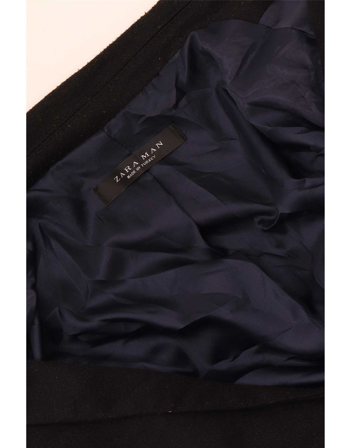 Jachetă blazer pentru bărbați Zara cu 2 nasturi UK 36 Mic Negru