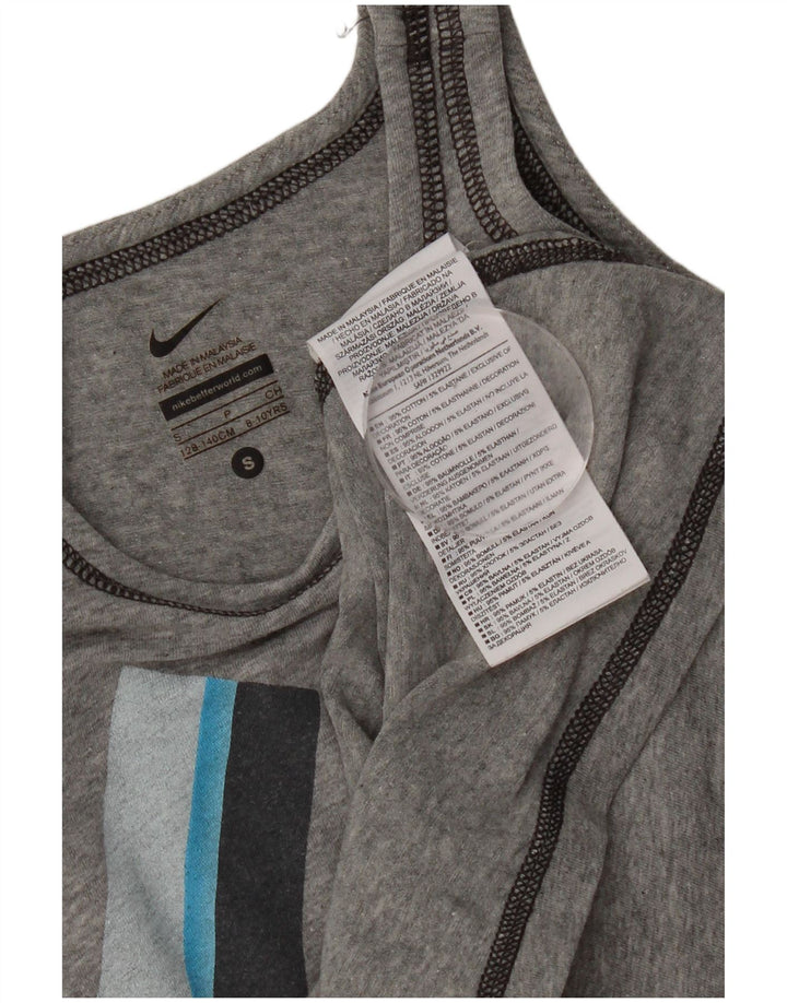 Vestă grafică pentru băieți Nike Top 8-9 ani mic, gri bumbac