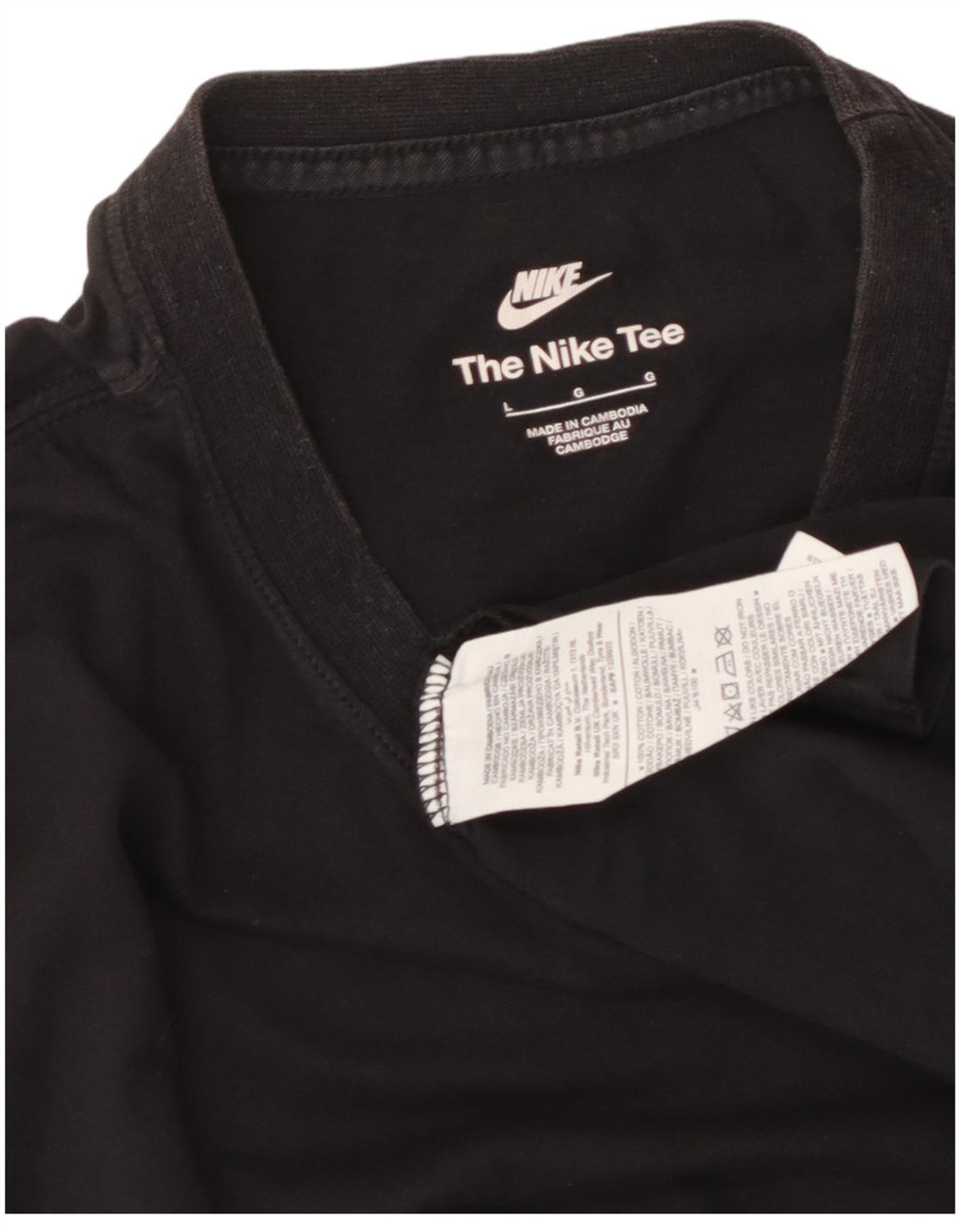 Tricou pentru bărbați NIKE Top mare, negru, bumbac