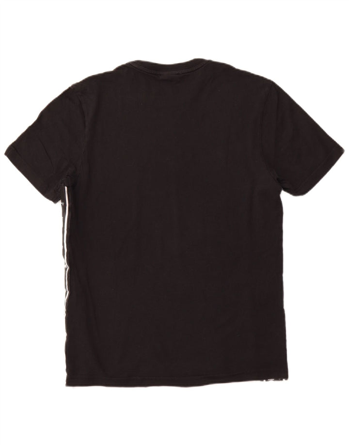 Tricou grafic Diadora pentru bărbați Top mediu din bumbac negru