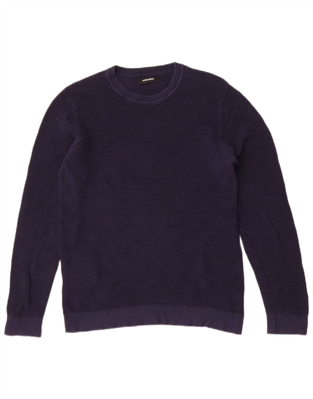 Pulover Jack & Jones pentru bărbați, cu gât crew, bumbac mare, albastru