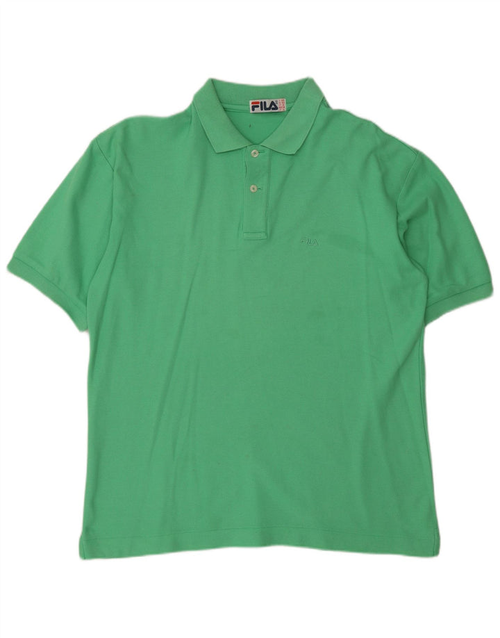 Tricou Polo Fila Bărbați IT 48 Bumbac Verde Mediu