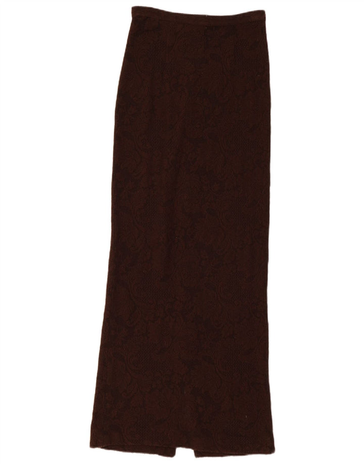 DOLCE & GABBANA Fusta Maxi tricotată pentru femei W26 Small Brown Floral