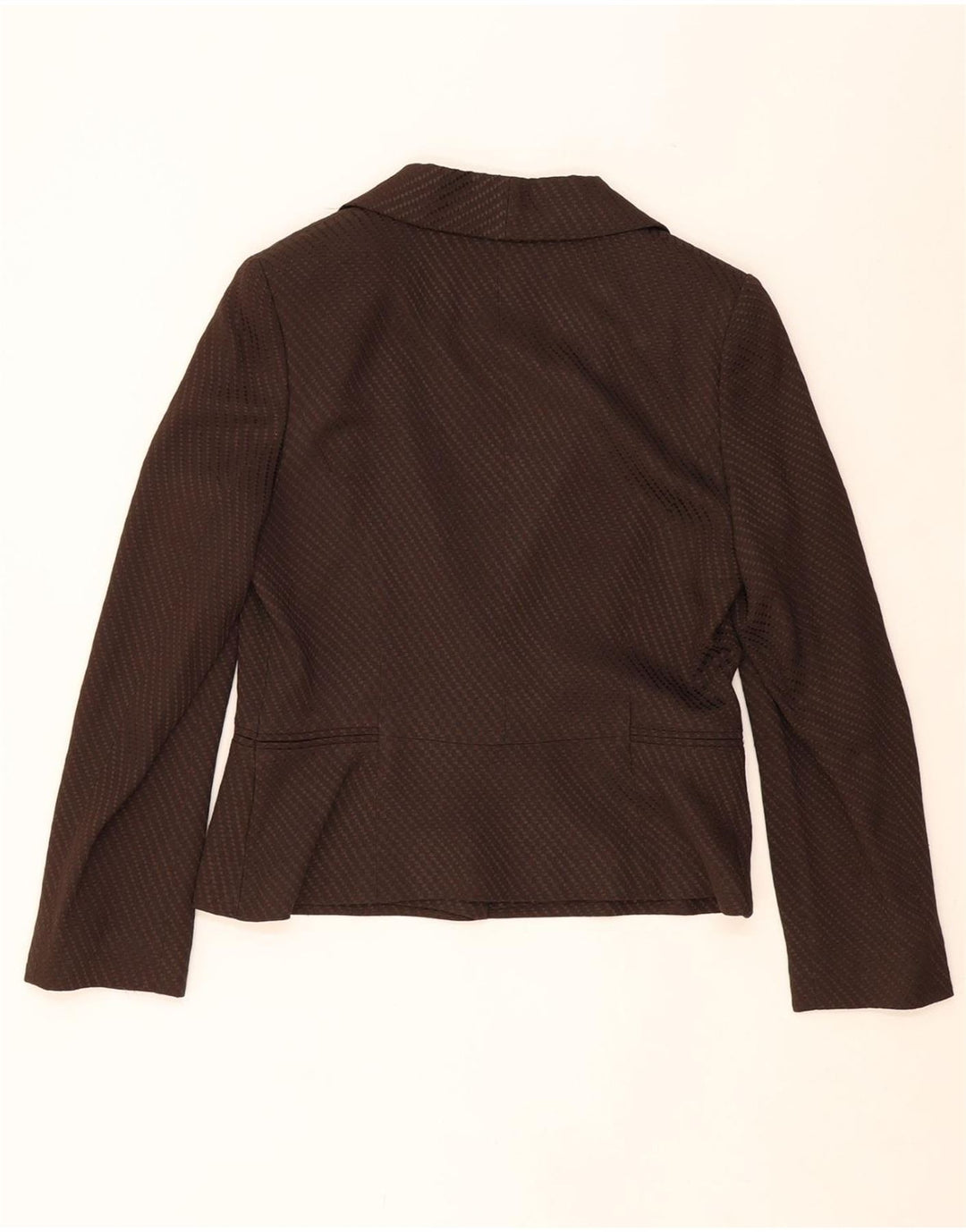 KALIKO Womens 2 Button Blazer Jacket UK 12 Medium Brown Striped Acetate Vintage Kaliko and Second-Hand Kaliko from Messina Hembry 