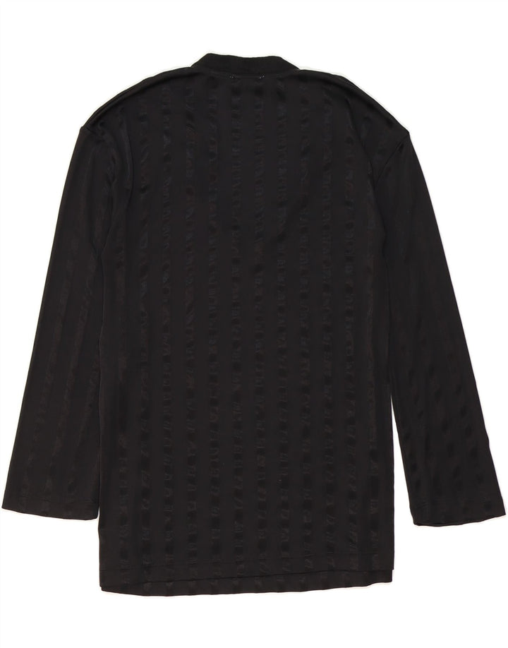 ZARA Womens Top 3/4 Sleeve UK 10 Small Black Striped Polyester Vintage Zara and Second-Hand Zara from Messina Hembry 