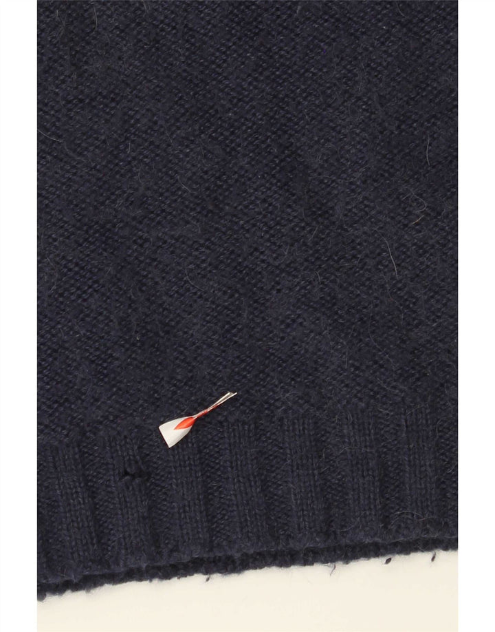 Pulover pentru bărbați Armani Jeans cu gât cu nasturi, 2XL, bleumarin