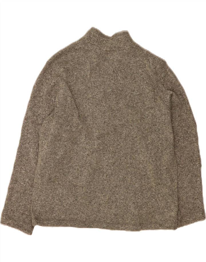 EDDIE BAUER Mens Zip Neck Sweatshirt Jumper Large Grey Polyester Vintage Eddie Bauer and Second-Hand Eddie Bauer from Messina Hembry 