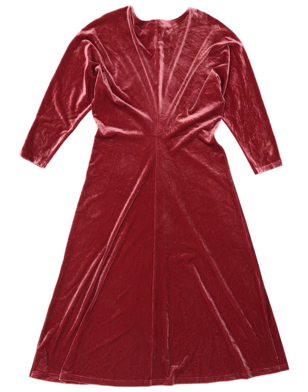 Rochie Maxi pentru femei Marks & Spencer cu mâneci 3/4 UK 14 Burgundy mediu