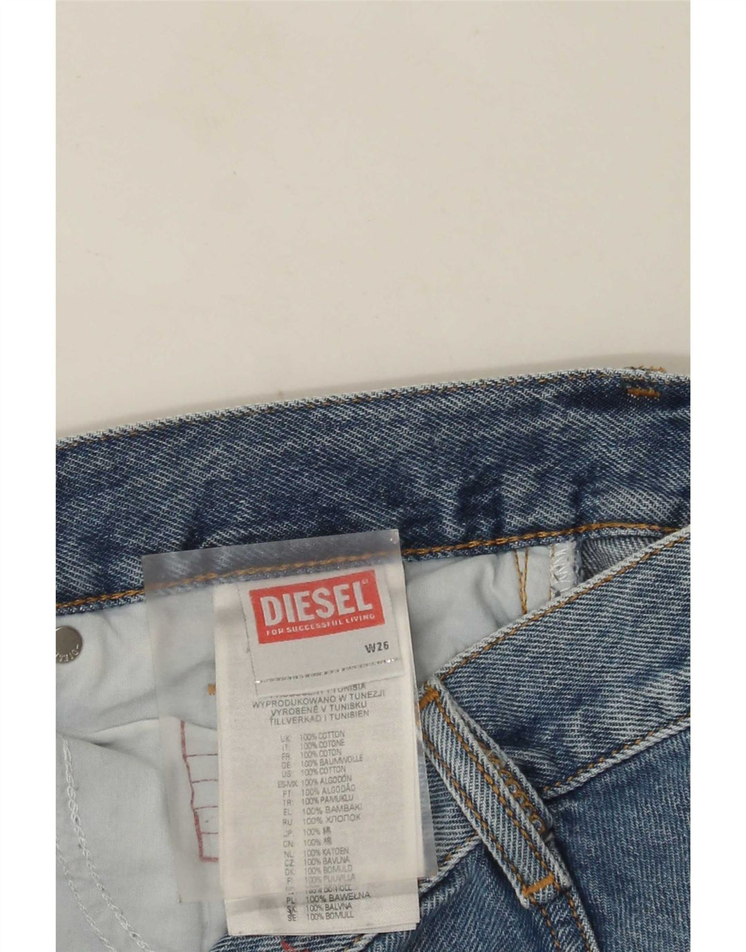 Blugi drepti pentru femei Diesel W26 L31 Bumbac albastru