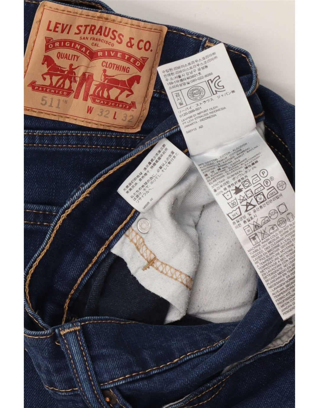 Blugi Levi's 511 Slim pentru bărbați W32 L32 Bumbac albastru