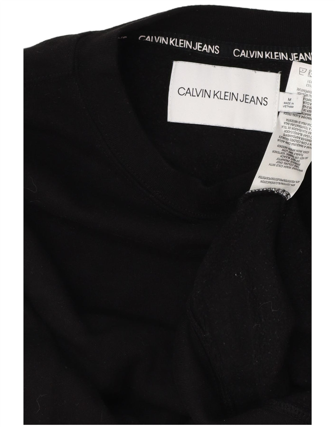 Hanorac CALVIN KLEIN JEANS Pulover pentru femei UK 14 Bumbac mediu negru