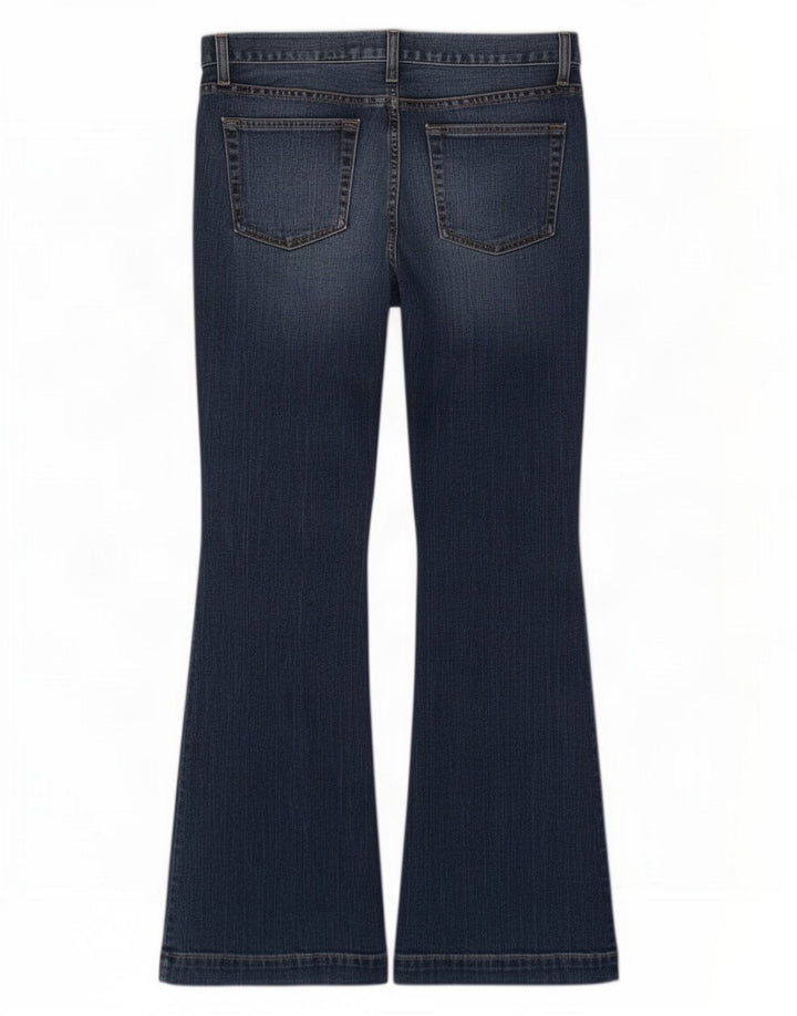 Blugi evazați lungi și slabi pentru femei Gap US 8 Medium W30 L32 Bumbac bleumarin