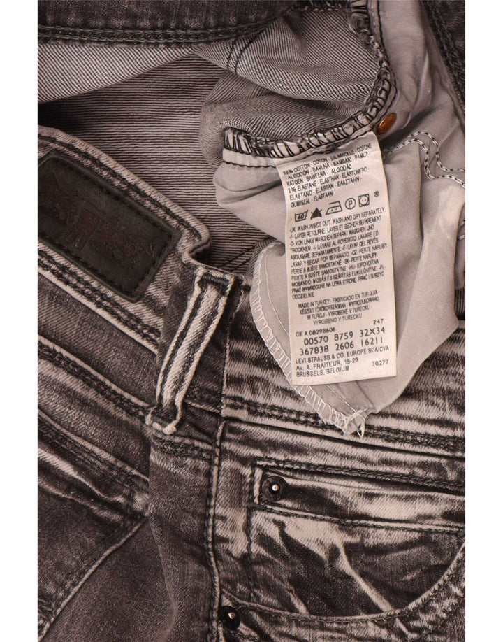 Blugi drepti 570 pentru femei Levi's W32 L34 bumbac gri