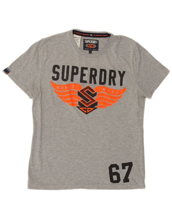 Tricou grafic pentru bărbați Superdry Top mare bumbac gri