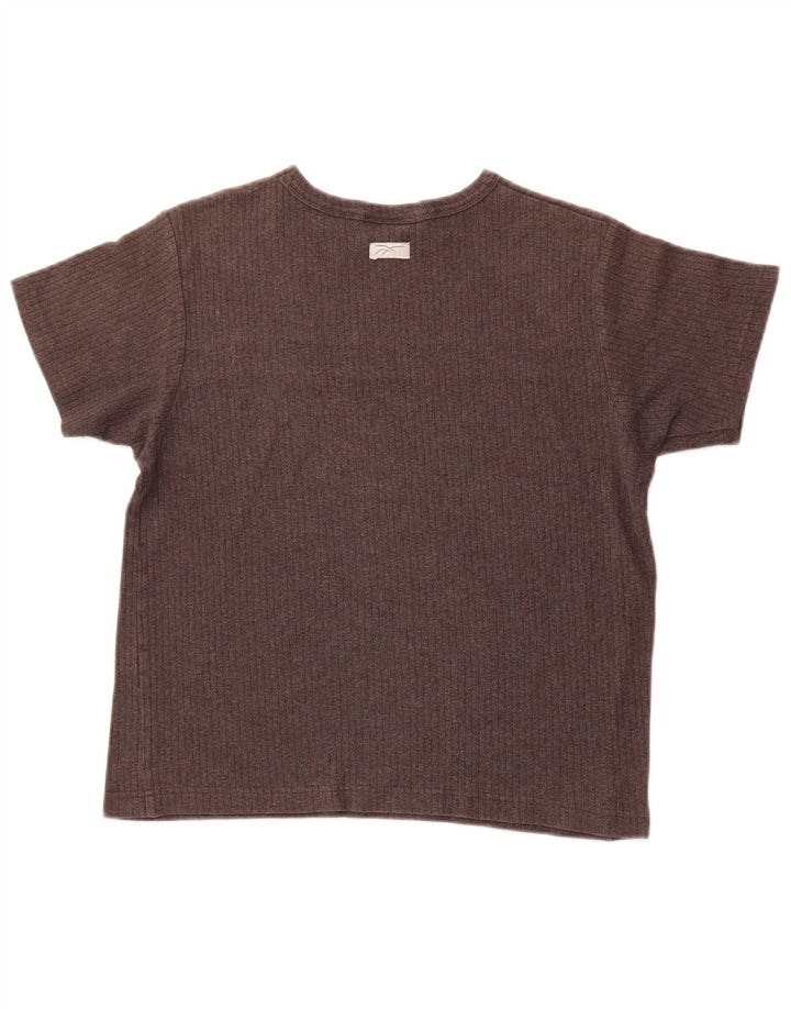 Reebok Tricou dama Top UK 12 Medium Gri Colorblock Bumbac