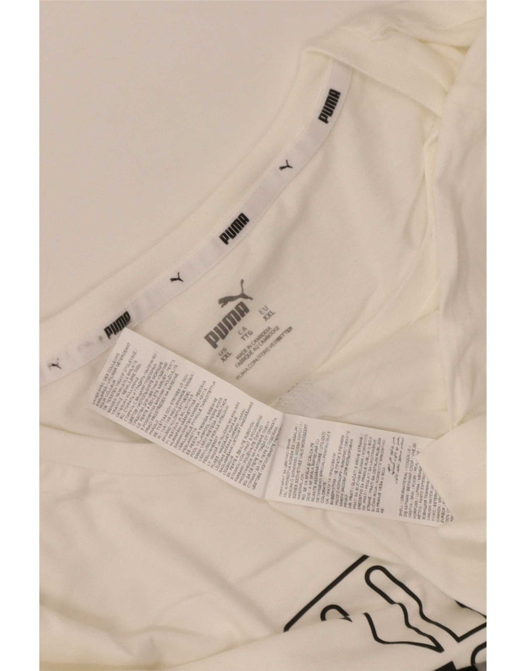 Tricou grafic Puma pentru bărbați Top 2XL Bumbac alb