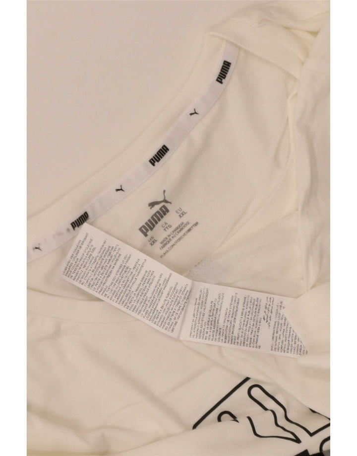 Tricou grafic Puma pentru bărbați Top 2XL Bumbac alb