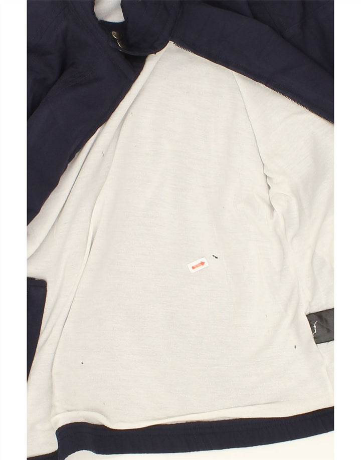 FILA Womens Bomber Jacket UK 8 Small Navy Blue Vintage Fila and Second-Hand Fila from Messina Hembry 