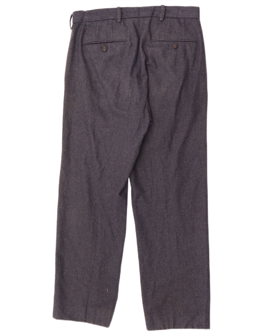 Marks & Spencer Pantaloni de costum drept bărbați L30 L27 Lână bleumarin