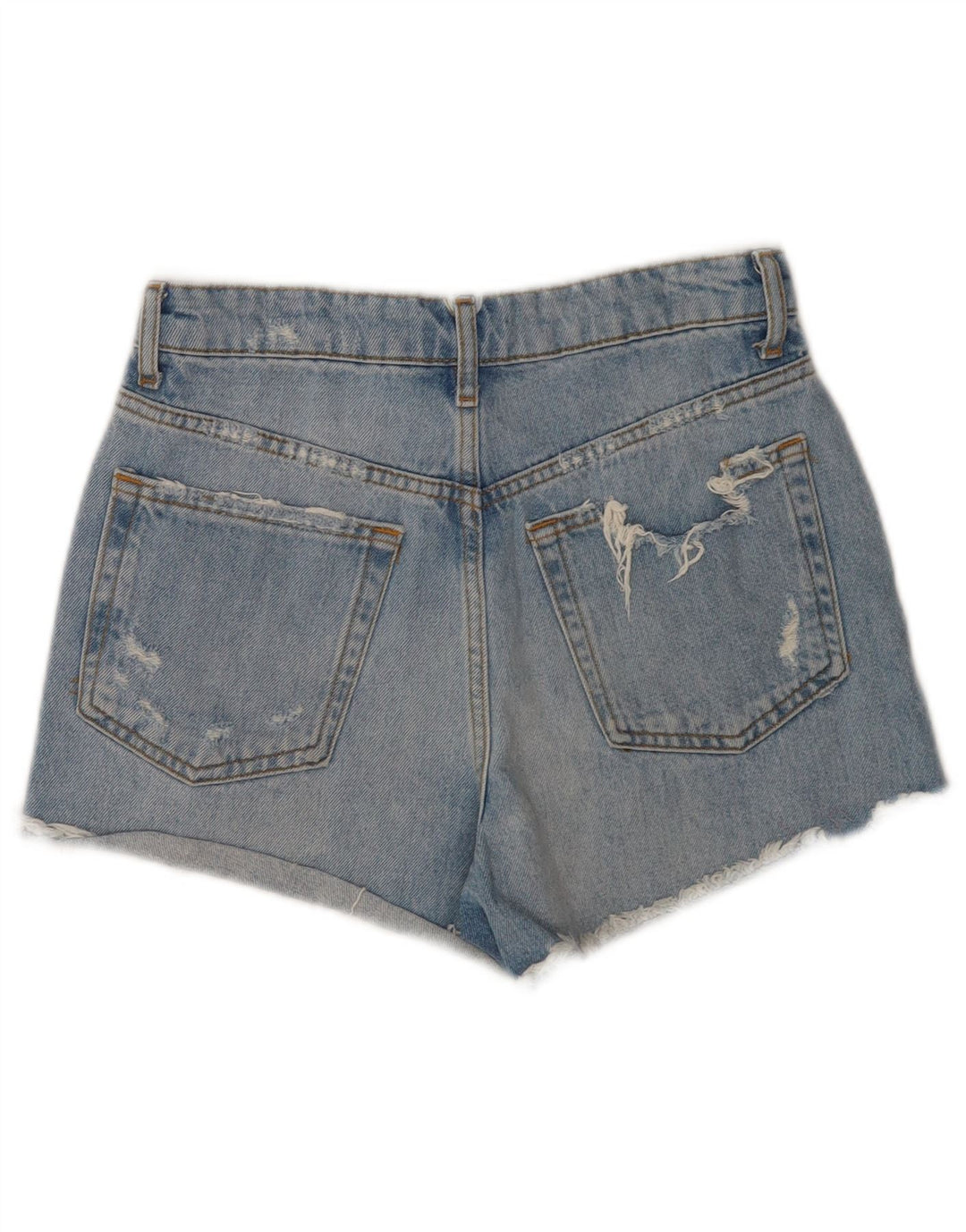 Pantaloni scurți din denim învechit pentru femei Zara EU 36 XS W26 Albastru