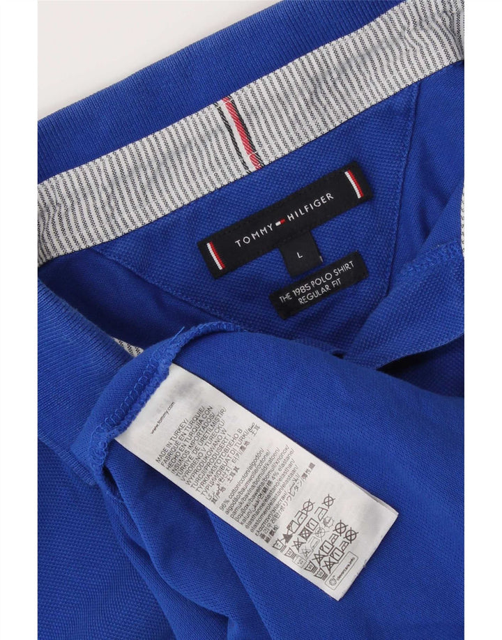 Cămașă polo Tommy Hilfiger pentru bărbați, cu formă regulată, mare, albastru, bumbac