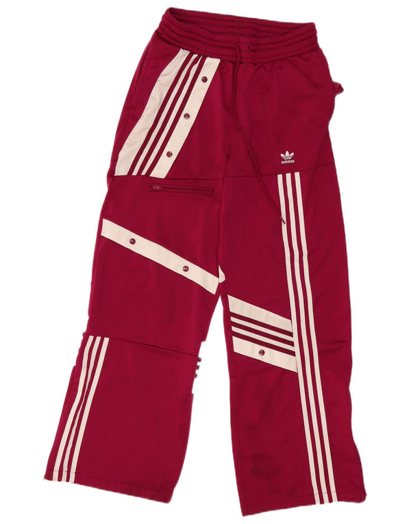 Pantaloni de trening Adidas pentru femei Cargo UK 14 Medium Burgundy Colorblock