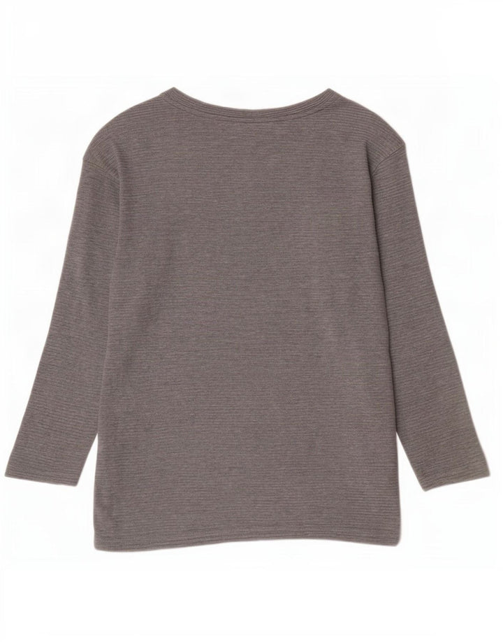 Joules Top supradimensionat pentru femei cu mânecă lungă UK 6 XS bumbac gri