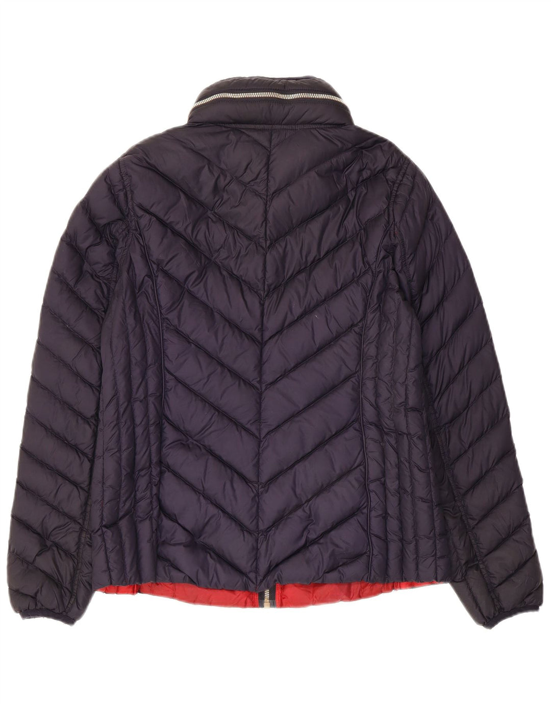 Jachetă căptușită cu glugă Michael Kors pentru femei UK 14 Poliester bleumarin mediu