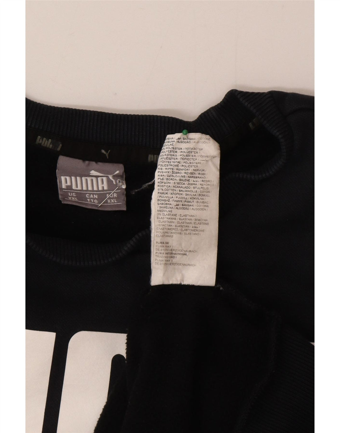 Pulover grafic pentru bărbați Puma, 2XL, bumbac negru