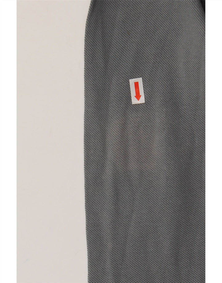 FRED PERRY Top pentru bărbați cu mânecă lungă din bumbac gri mediu