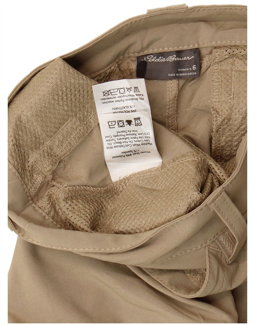EDDIE BAUER Pantaloni capri drepti pentru femei US 6 Medium W30 L21 Bej