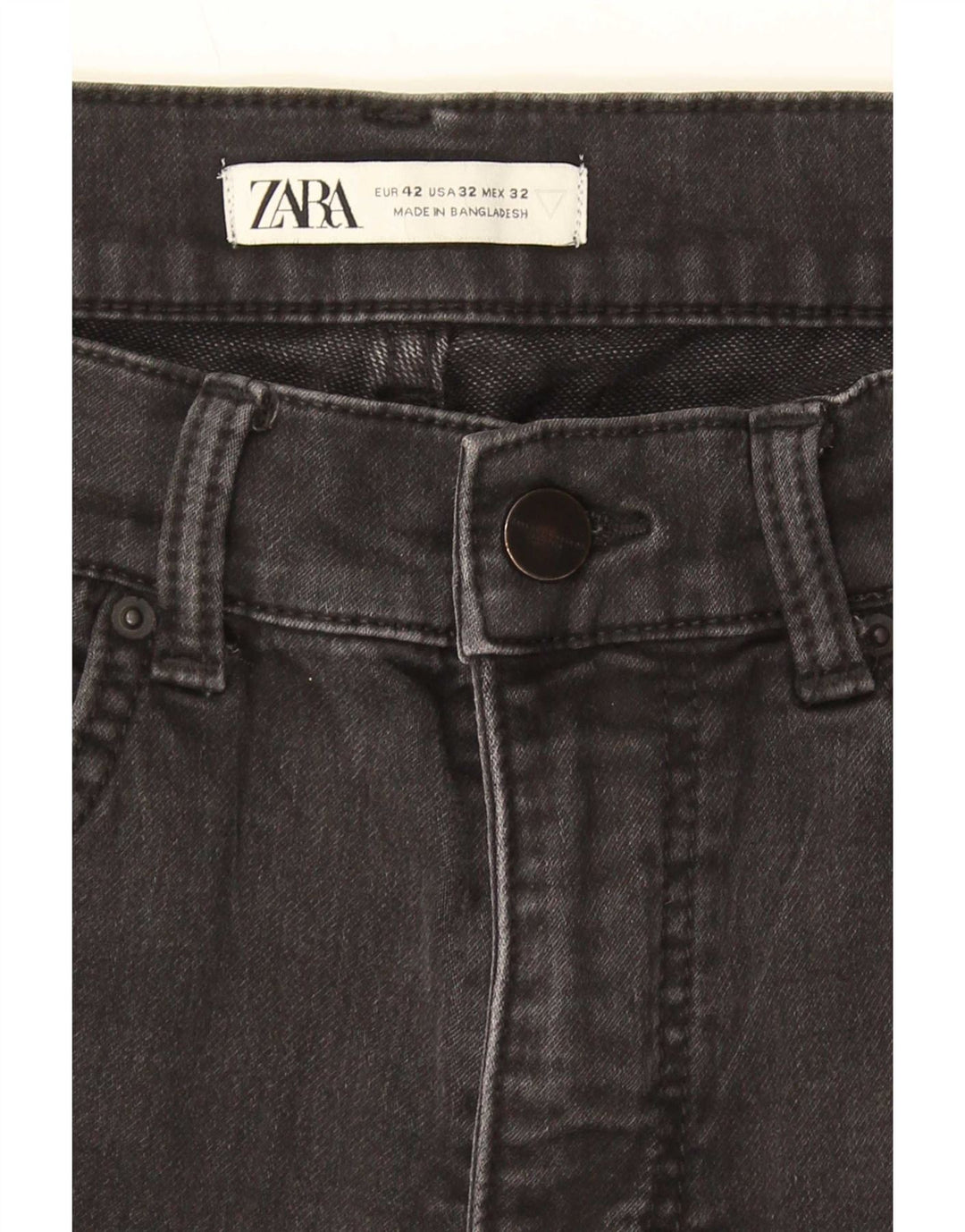 Pantaloni scurți din denim cargo pentru bărbați Zara EU 42 Large W32 Bumbac gri