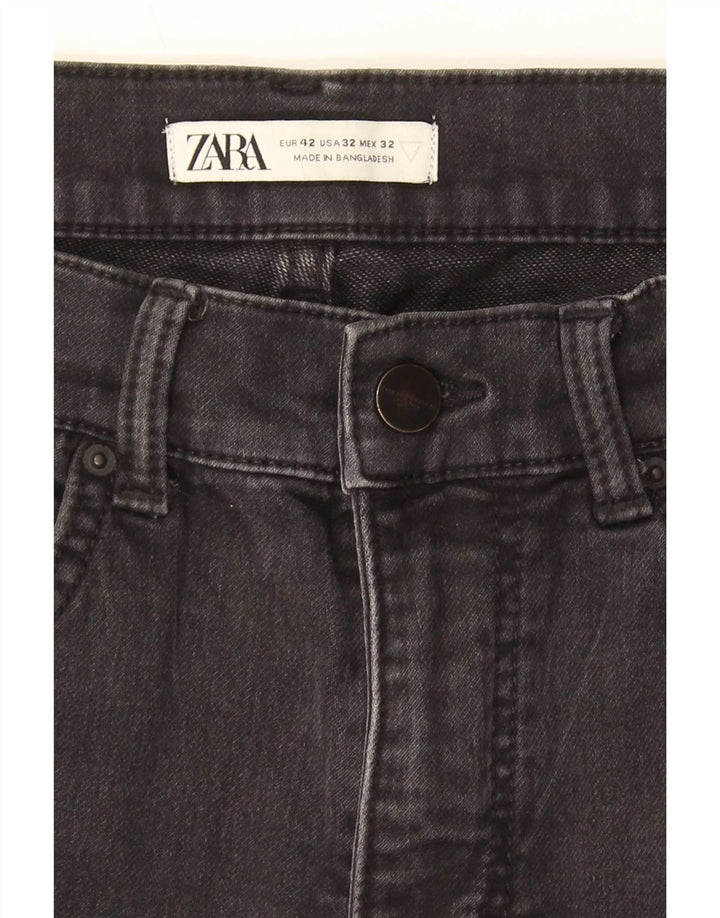 Pantaloni scurți din denim cargo pentru bărbați Zara EU 42 Large W32 Bumbac gri