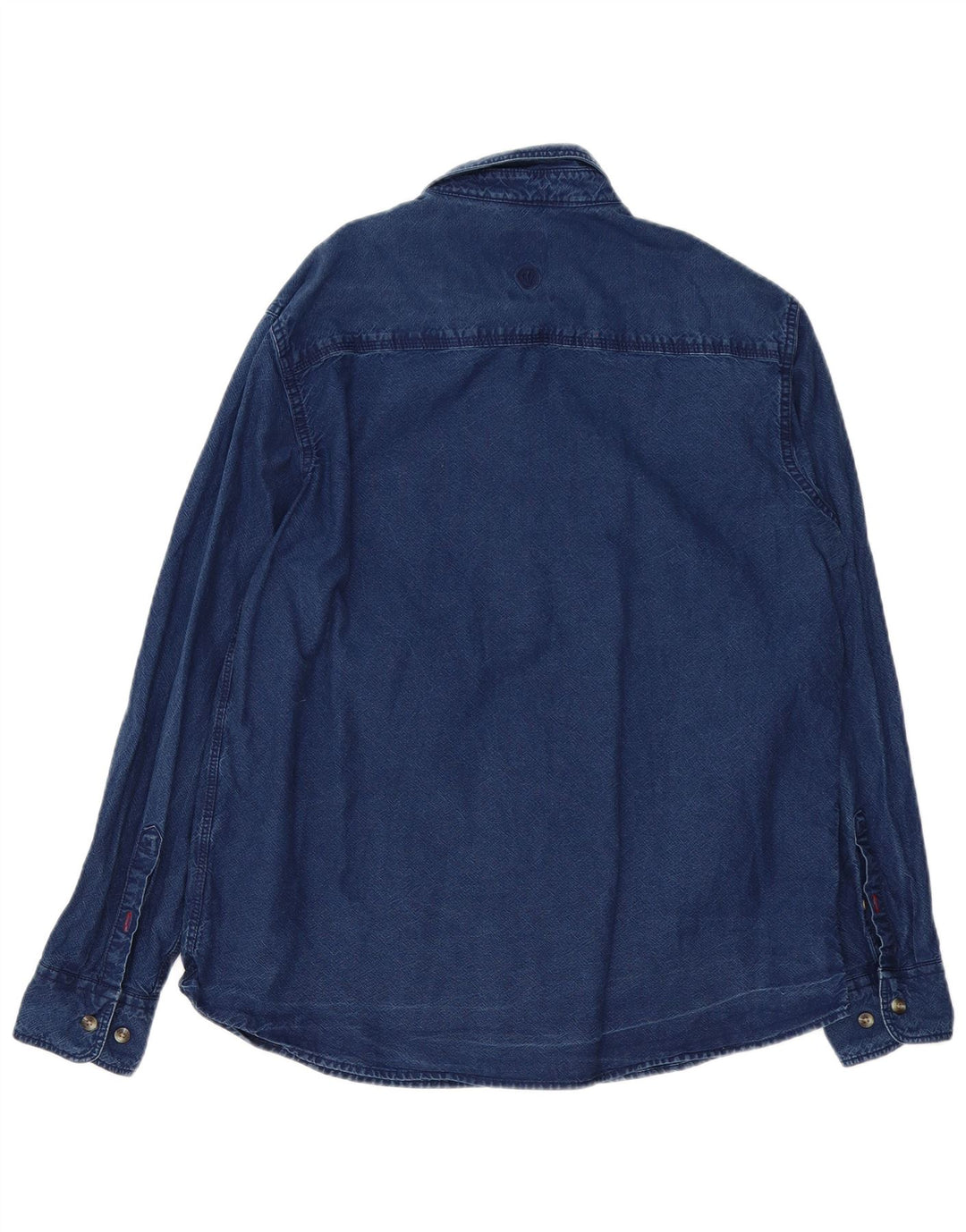 Cămașă Fat Face Bărbați Denim Mare Bumbac Bleumarin