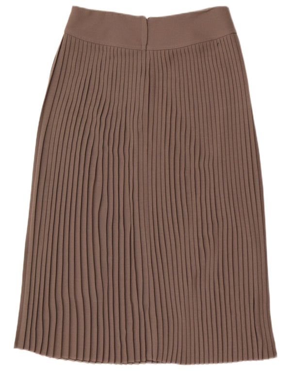 Fusta plisată cu cuțit cu talie înaltă pentru femei St Michael UK 14 Medium W28 Gri