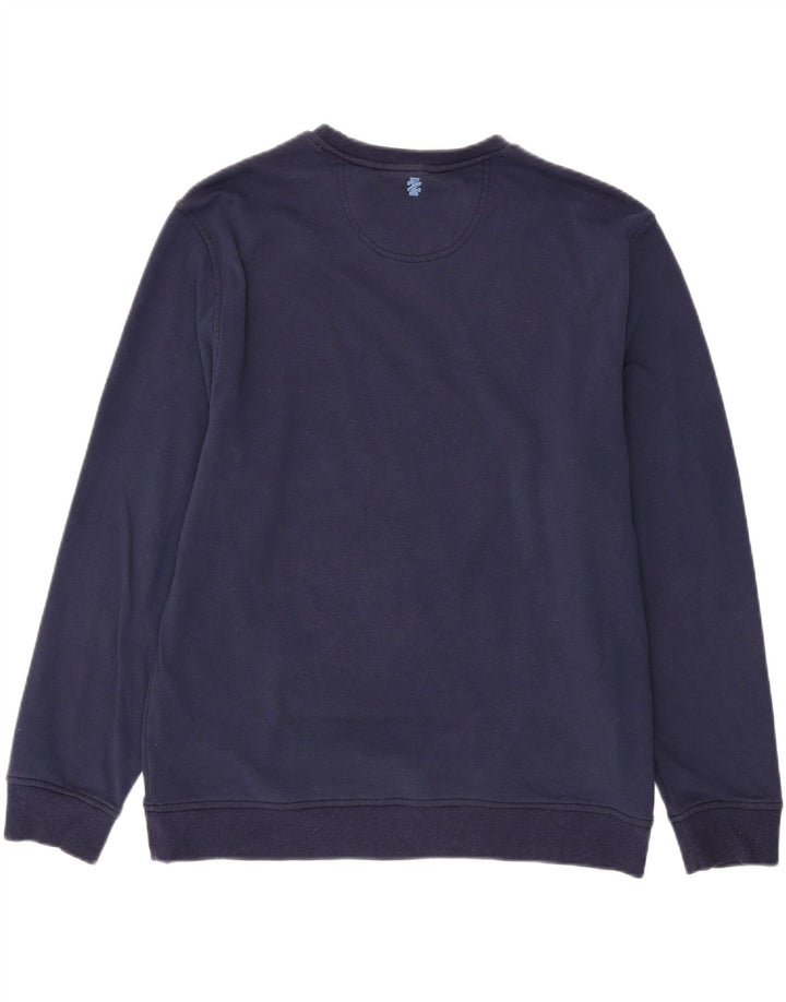 IZOD Mens Sweatshirt Jumper Large Navy Blue Polyester Vintage Izod and Second-Hand Izod from Messina Hembry 