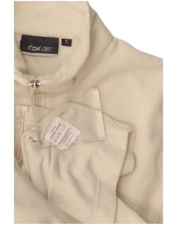 Jachetă Fleece Reebok pentru femei UK 10 Small Off White Poliester