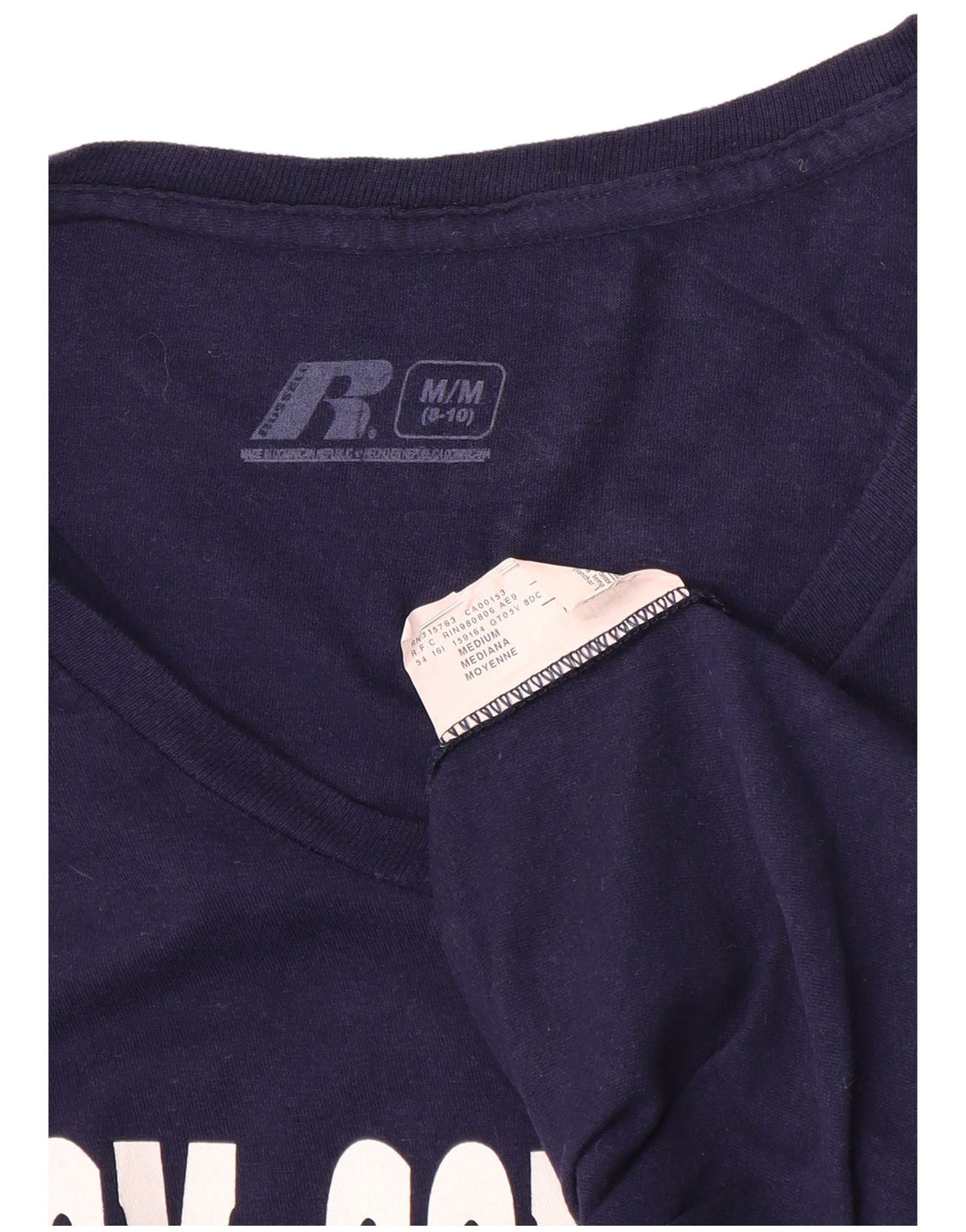 Russell Athletic pentru băieți, top grafic cu mânecă lungă, 8-9 ani, mediu bleumarin