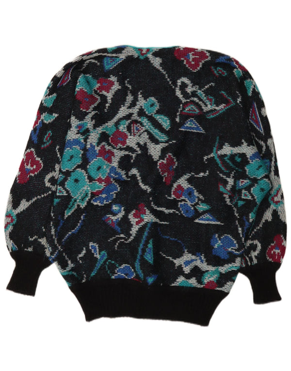 Pulover Cardigan Vintage pentru Damă UK 18 XL Multicolor Floral
