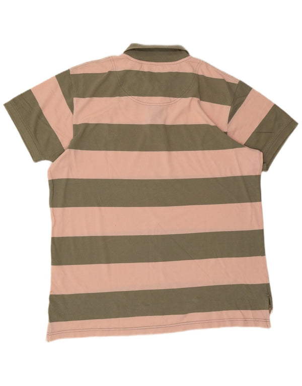 Tricou polo pentru bărbați Timberland 2XL, bumbac cu dungi verzi