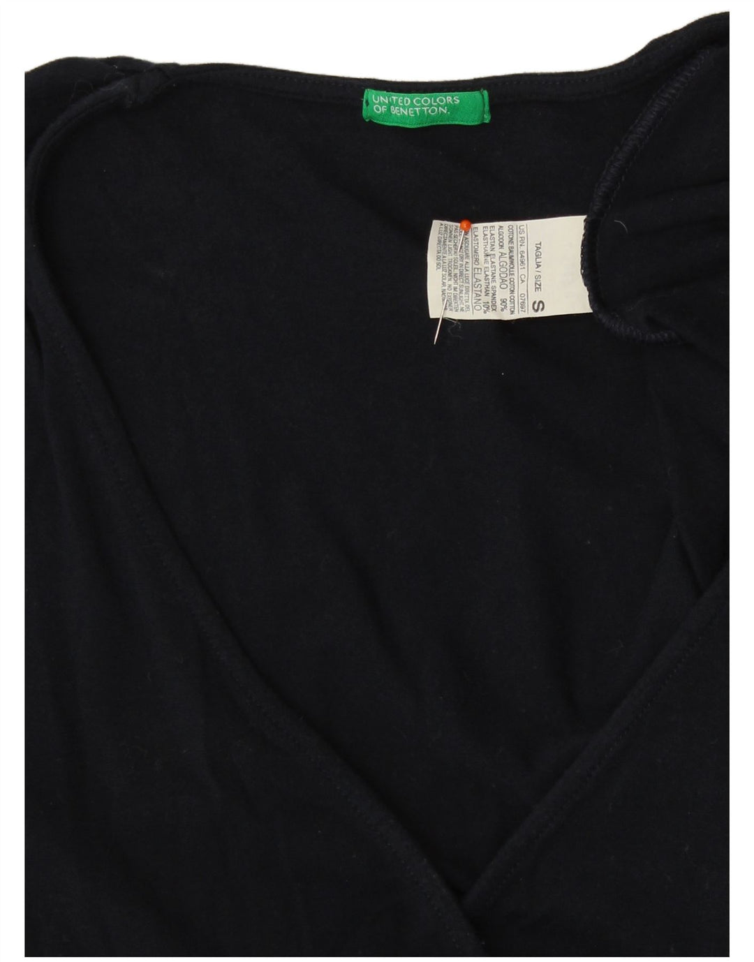 UNITED COLORS OF BENETTON Bluză de damă Top UK 8 Small Bleumarin Clasic