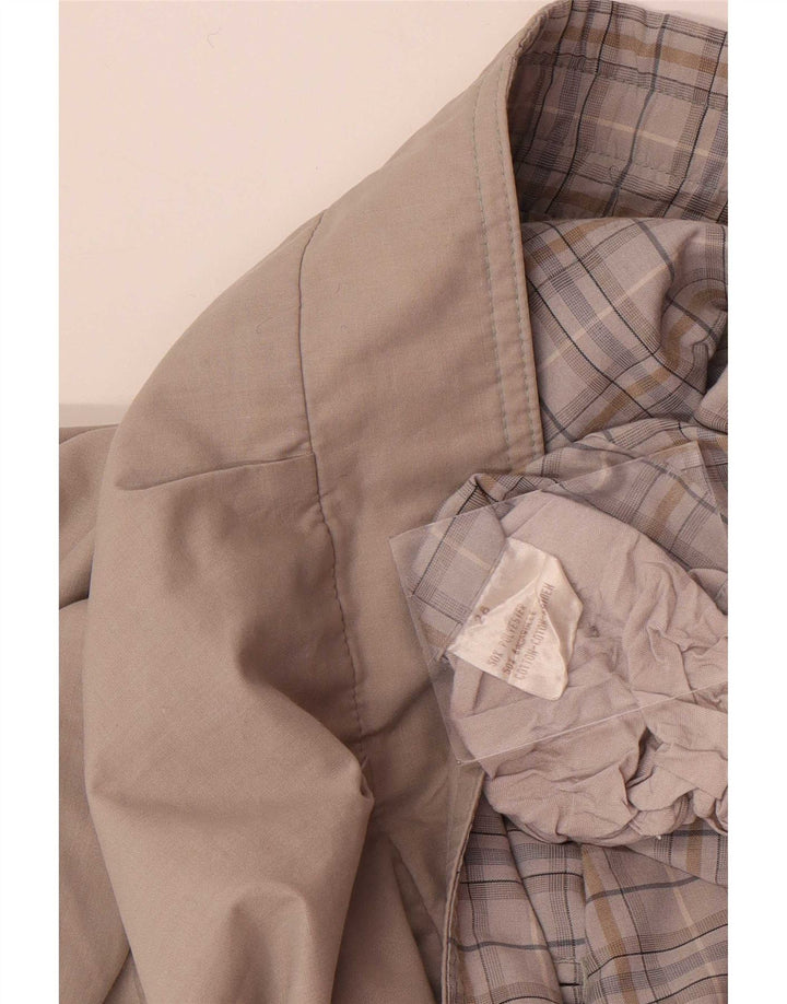 Jachetă vintage pentru bărbați reversibilă UK 40 mare, gri, poliester