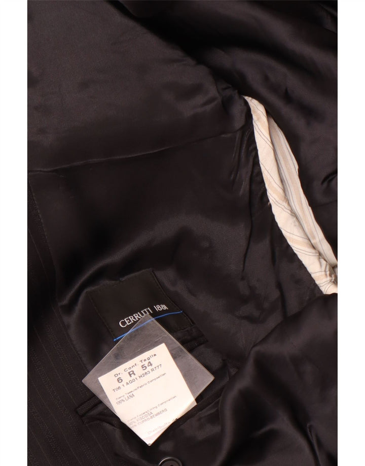 CERRUTI 1881 Jachetă pentru bărbați cu 3 nasturi IT 54 2XL Lână neagră cu dungi