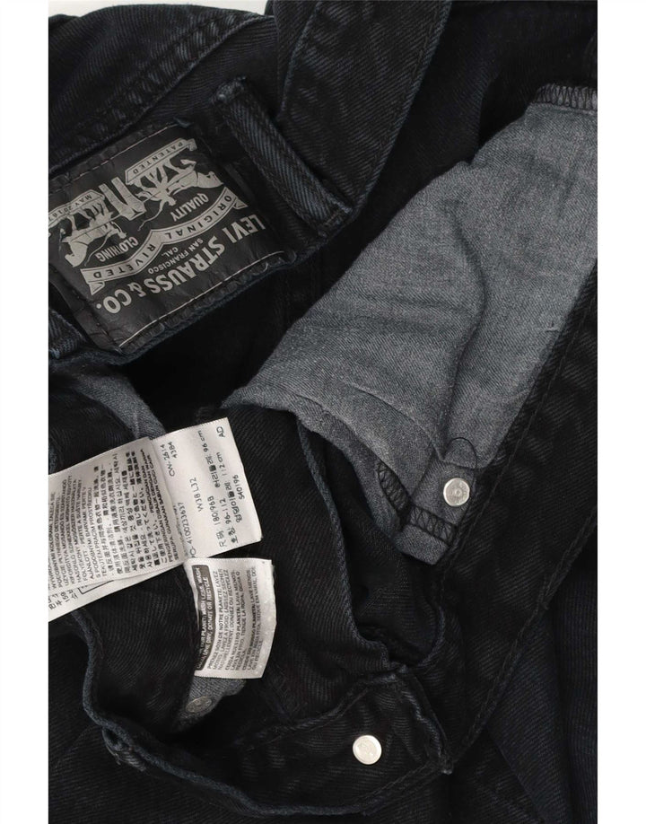 Blugi drepți distressed pentru bărbați Levi's W38 L32 bumbac negru