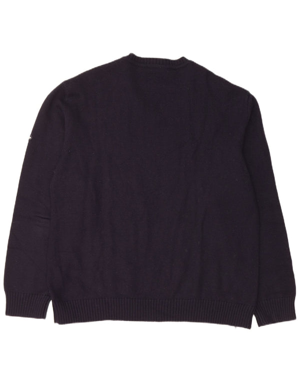 NAVIGARE Pulover cu decolteu în V pentru bărbați XL bleumarin Argyle/Diamant