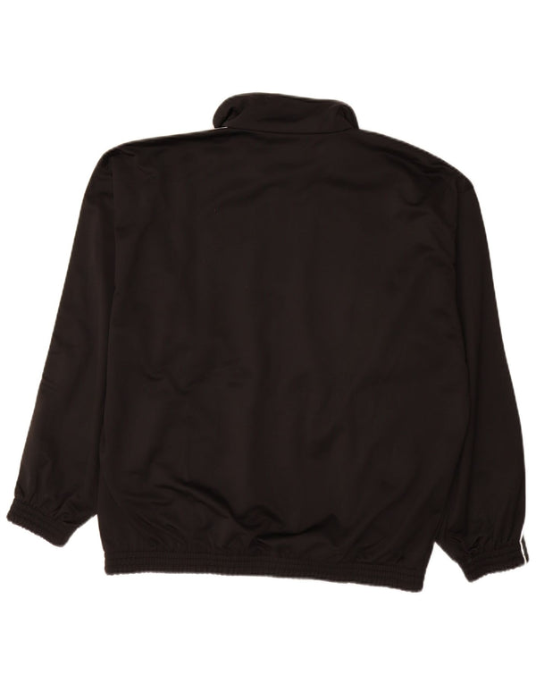 DIADORA Mens Tracksuit Top Jacket UK 42 Large Black Polyester