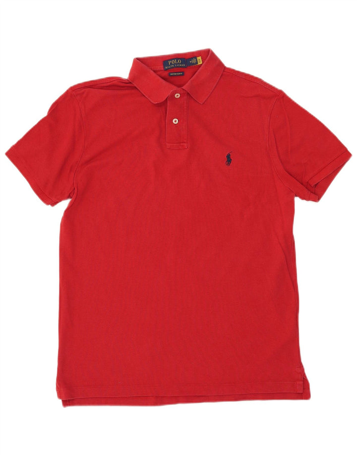 POLO RALPH LAUREN Tricou polo personalizat pentru bărbați, bumbac roșu mediu