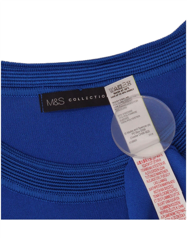Bluză pentru femei Marks & Spencer UK 12 Medium Blue Geometric Viscose