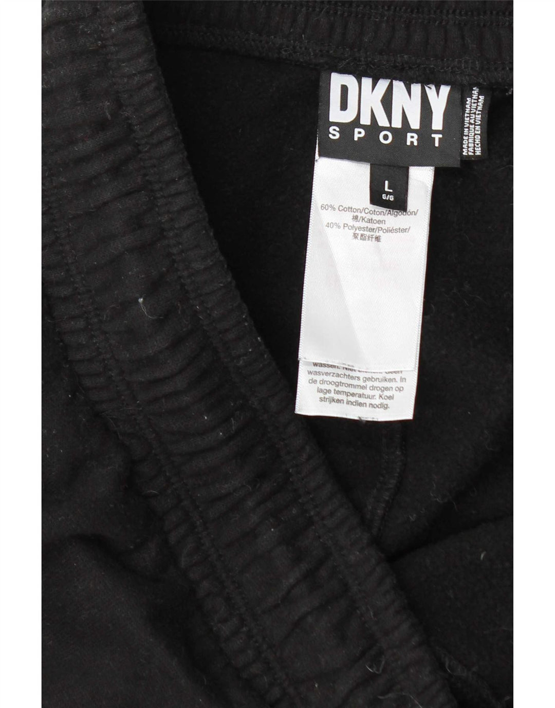 Dkny Pantaloni de trening pentru bărbați Joggeri mari, negru, bumbac