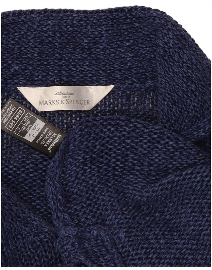 Marks & Spencer Pulover cu gât polo pentru femei UK 12 Medium Bleumarin
